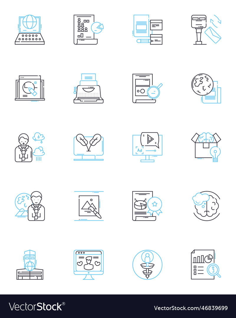 Gatherings and assemblies linear icons set Vector Image Gatherings and assemblies linear icons set