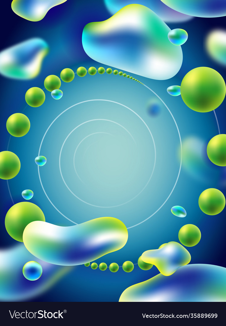 Glowing particles liquid dynamic flow with vector image Glowing particles liquid dynamic flow with