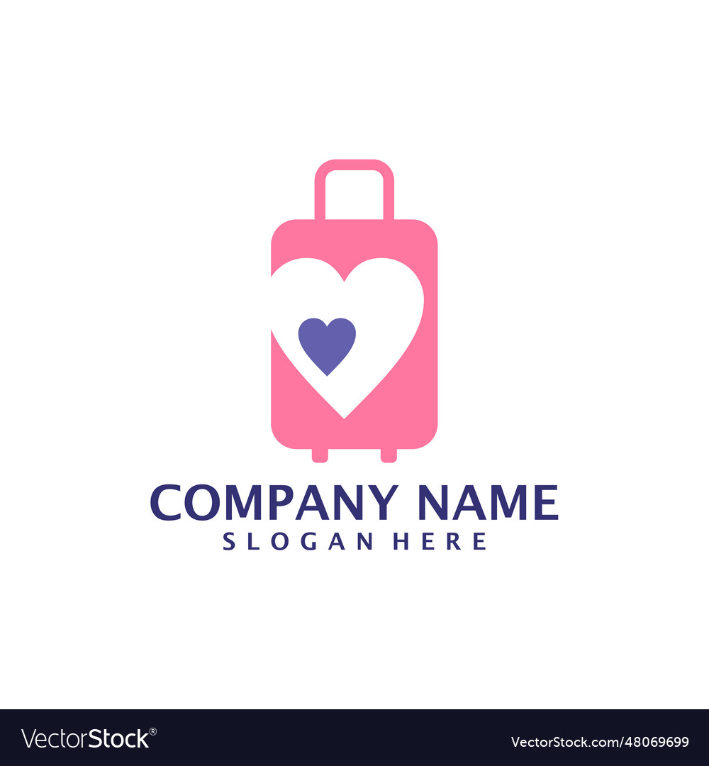 Love suitcase logo design