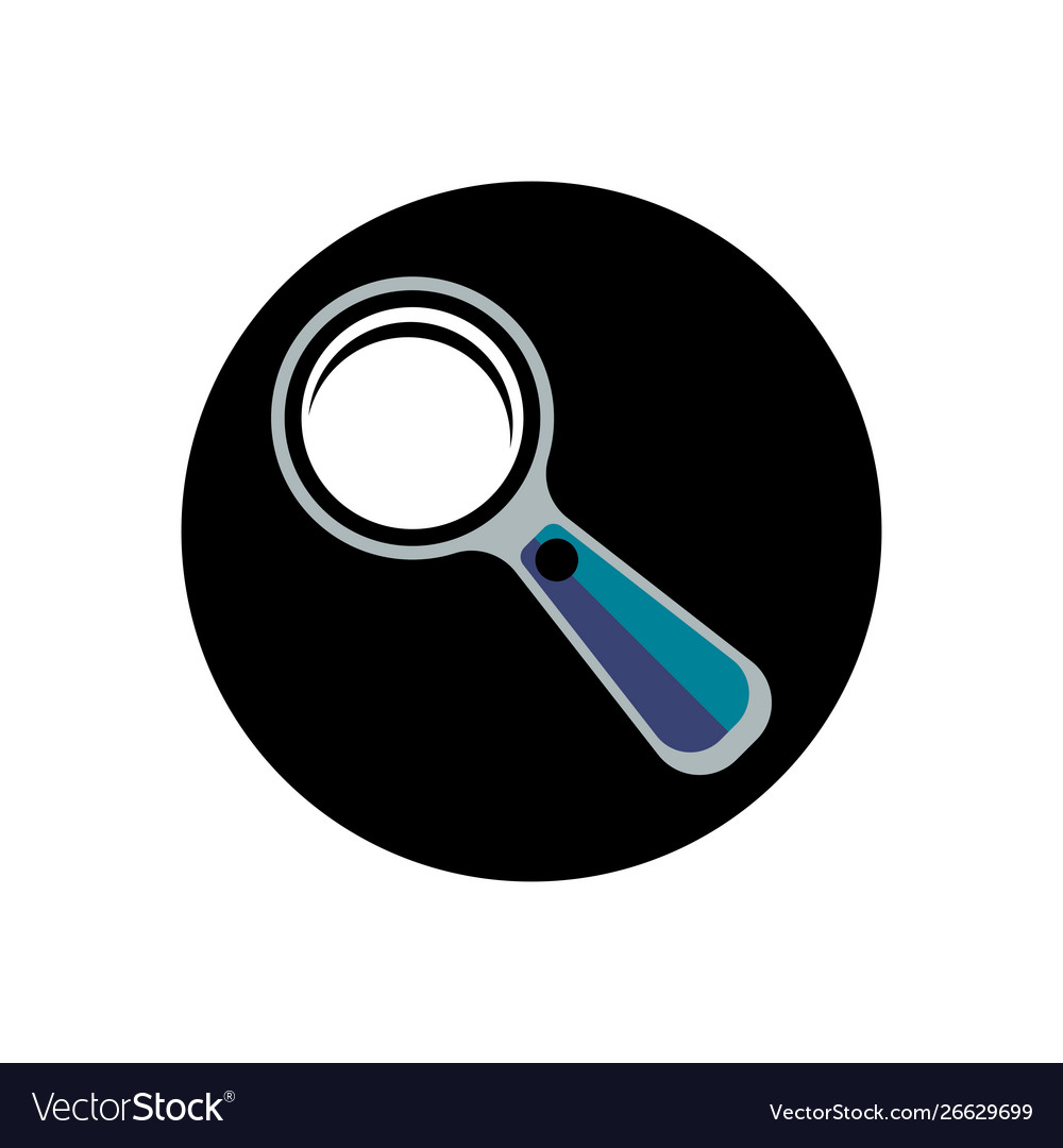 Magnifying glass icon logo element