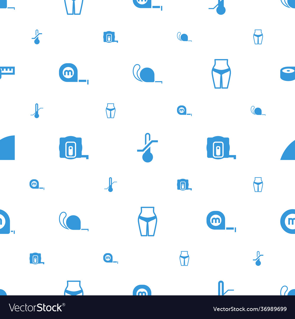 Measuring icons pattern seamless white background