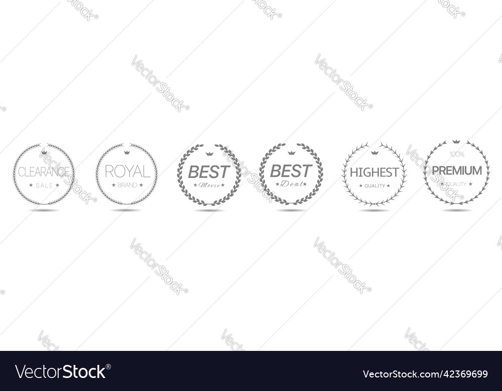 Premium Laurel Wreath Labels