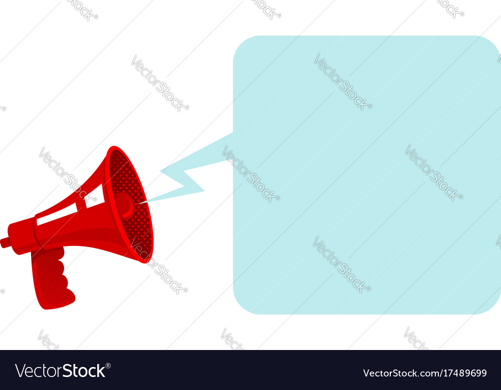 Red vintage megaphone