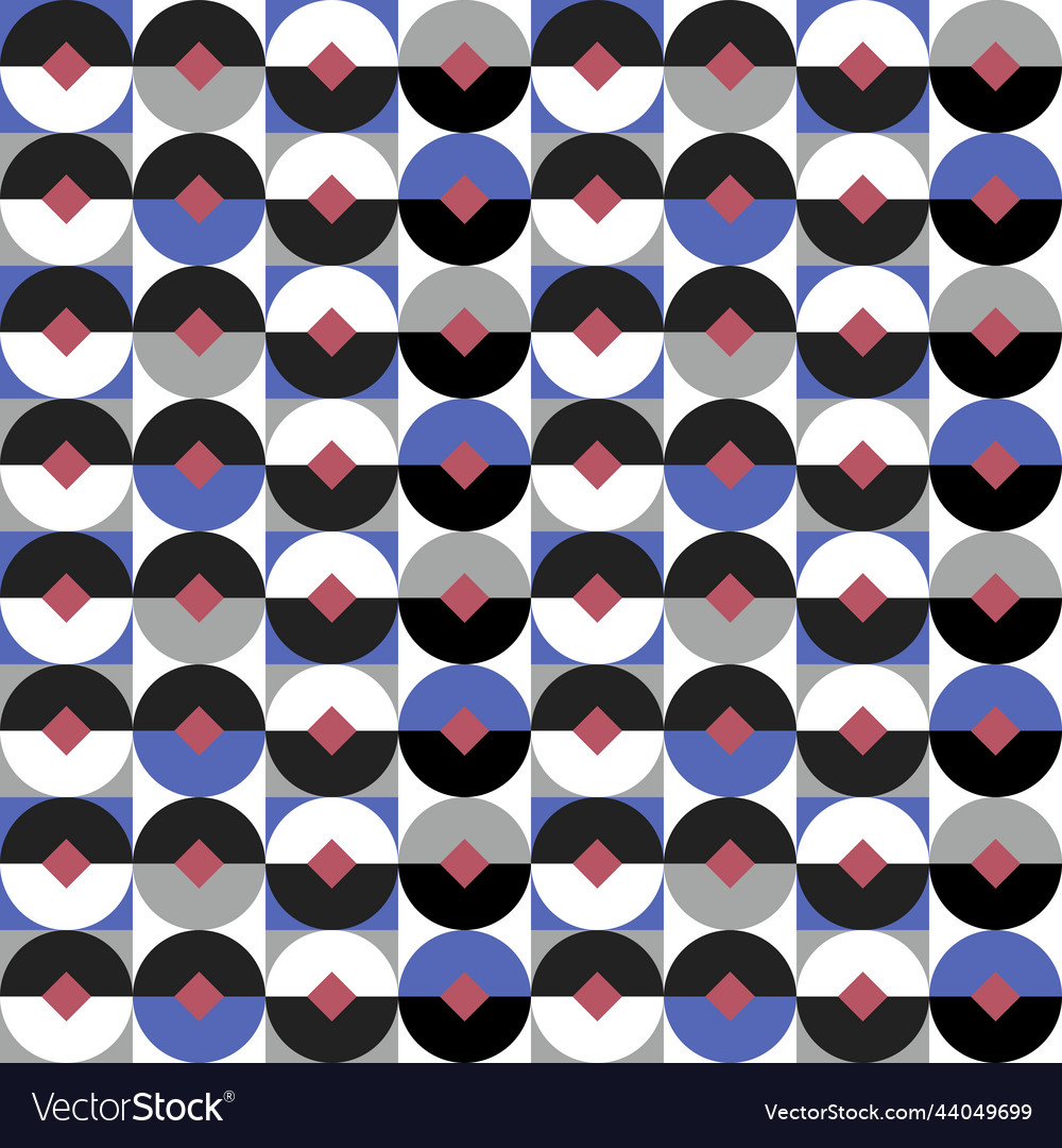 Repeatable pattern with half circles