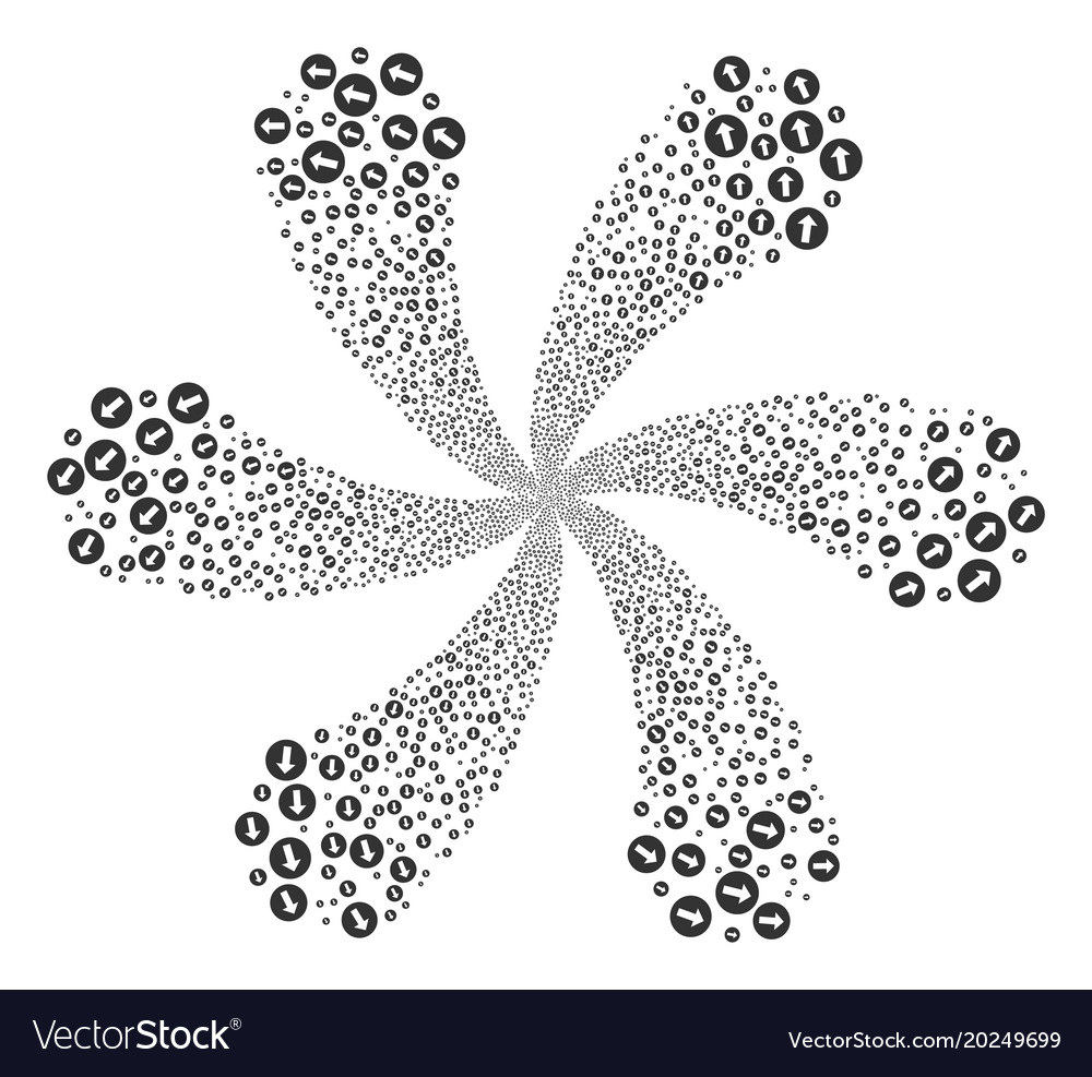 Rounded arrow cycle explosion