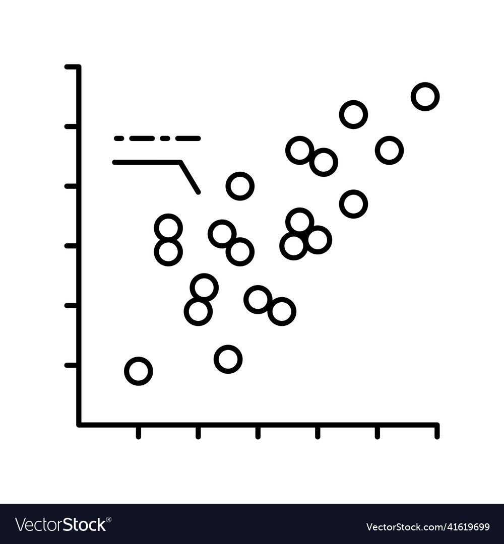 Scatter plots line icon