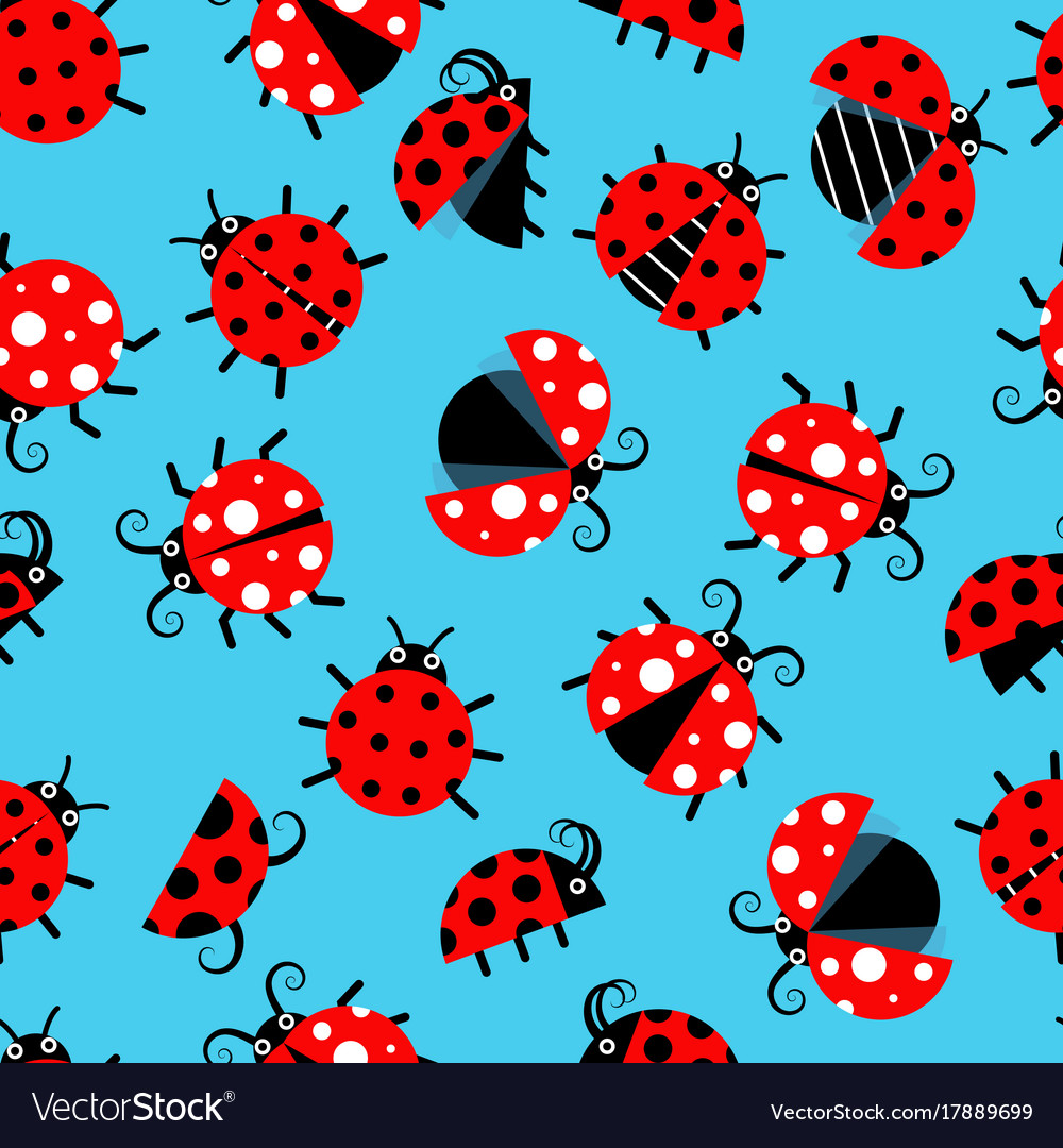 Free Vector  Flat design creative ladybug pattern