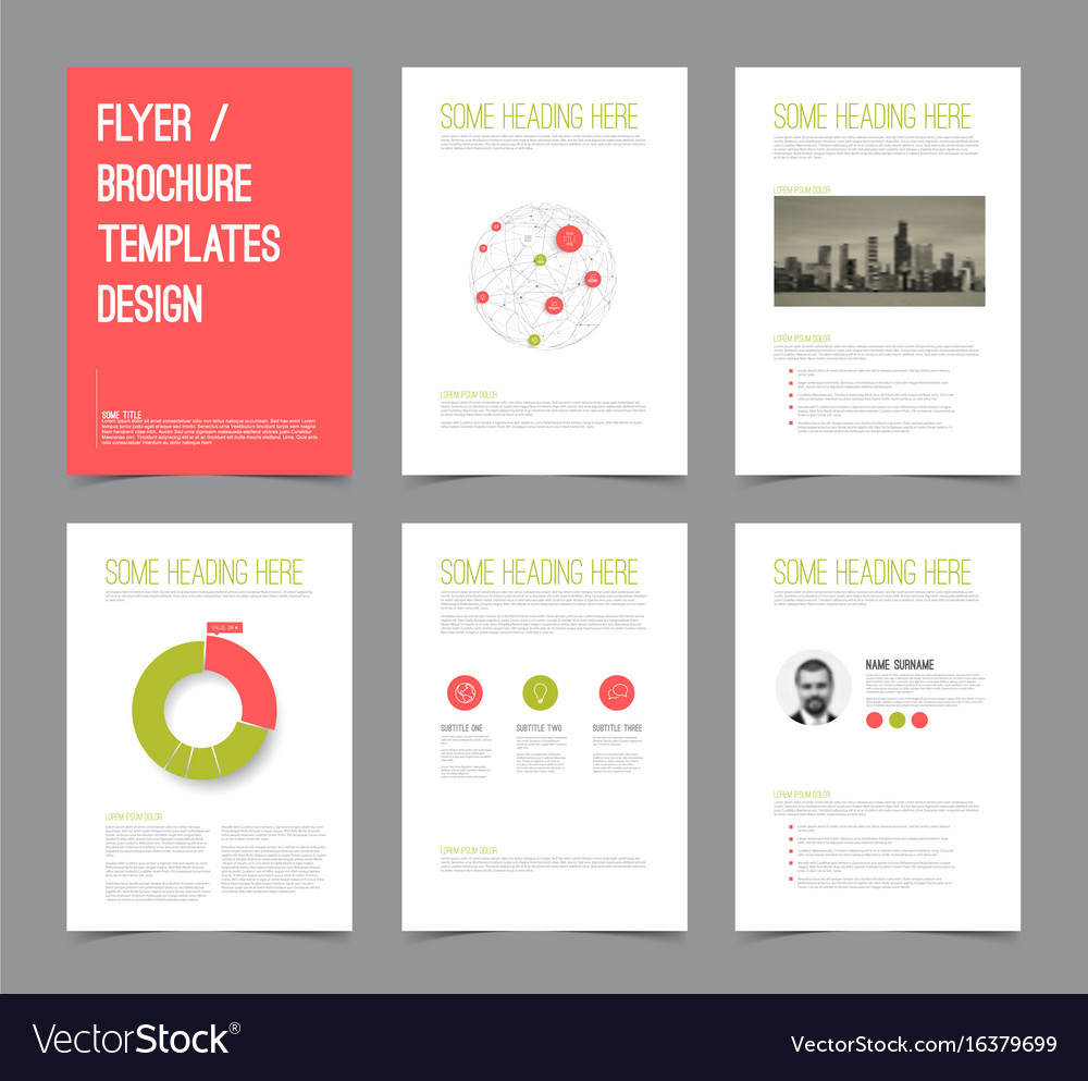 Set of modern brochure flyer design templates