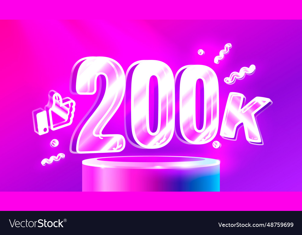 Thank you 200k followers peoples online social