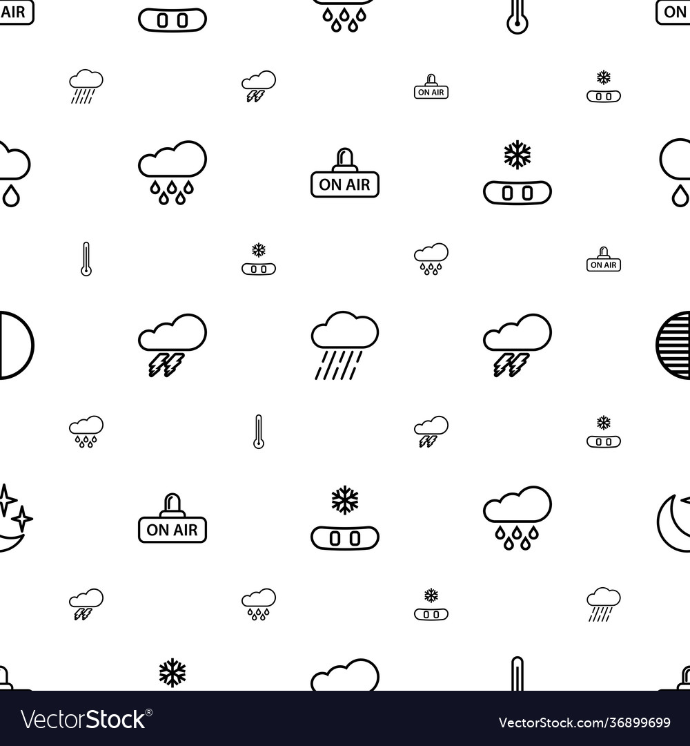 Weather icons pattern seamless white background vector image Weather icons pattern seamless white background