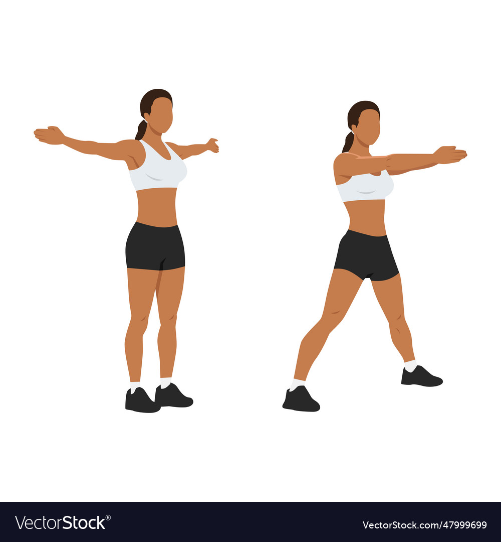 Woman doing seal jacks sport exersice Royalty Free Vector