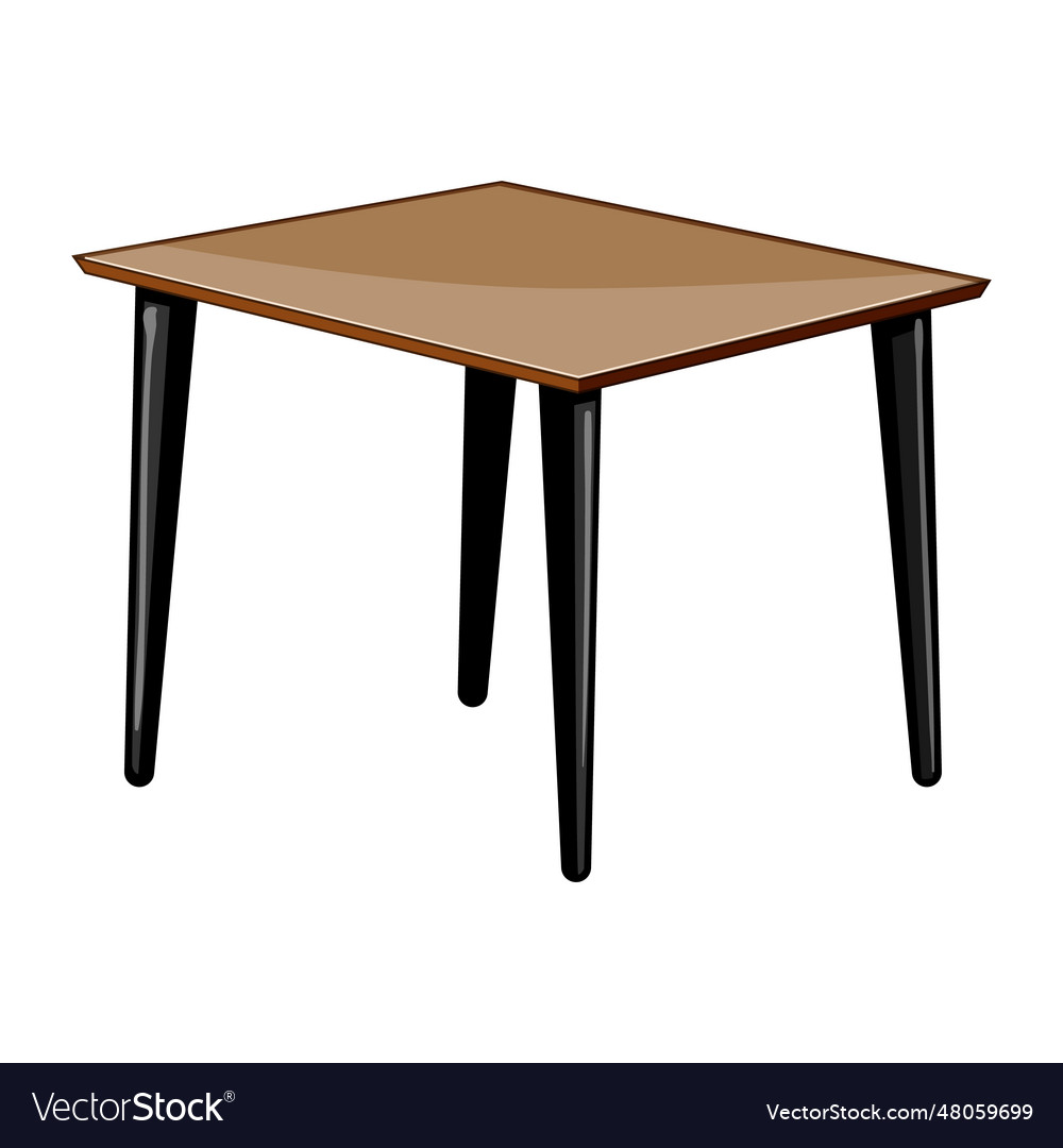 Wood wooden table cartoon Royalty Free Vector Image