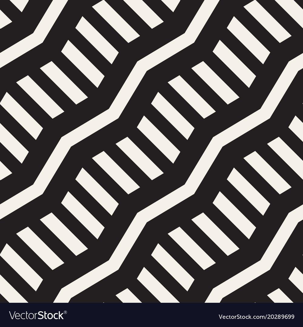 Zigzag Line Pattern - Monochrome