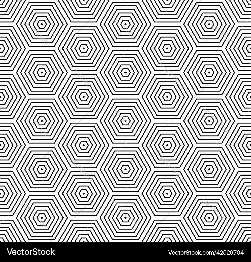 Abstract seamless geometric hexagons pattern Vector Image