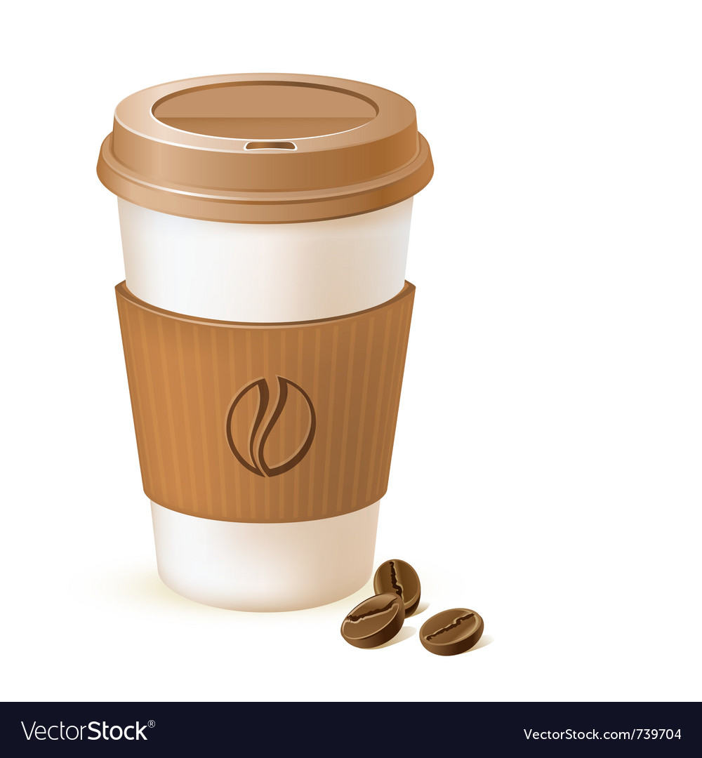 Coffee Paper Cup Royalty Free Vector Image VectorStock