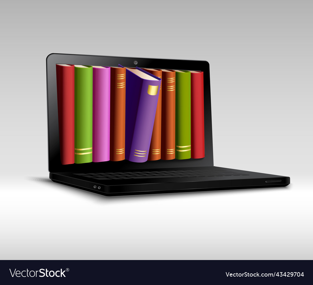 Digital library concept Royalty Free Vector Image
