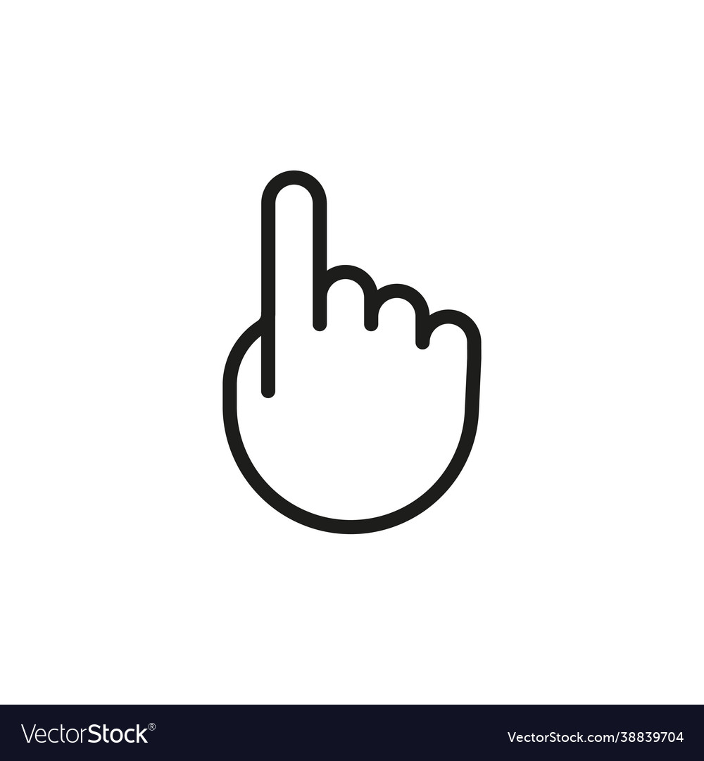 Finger mouse cursor for ui button design click