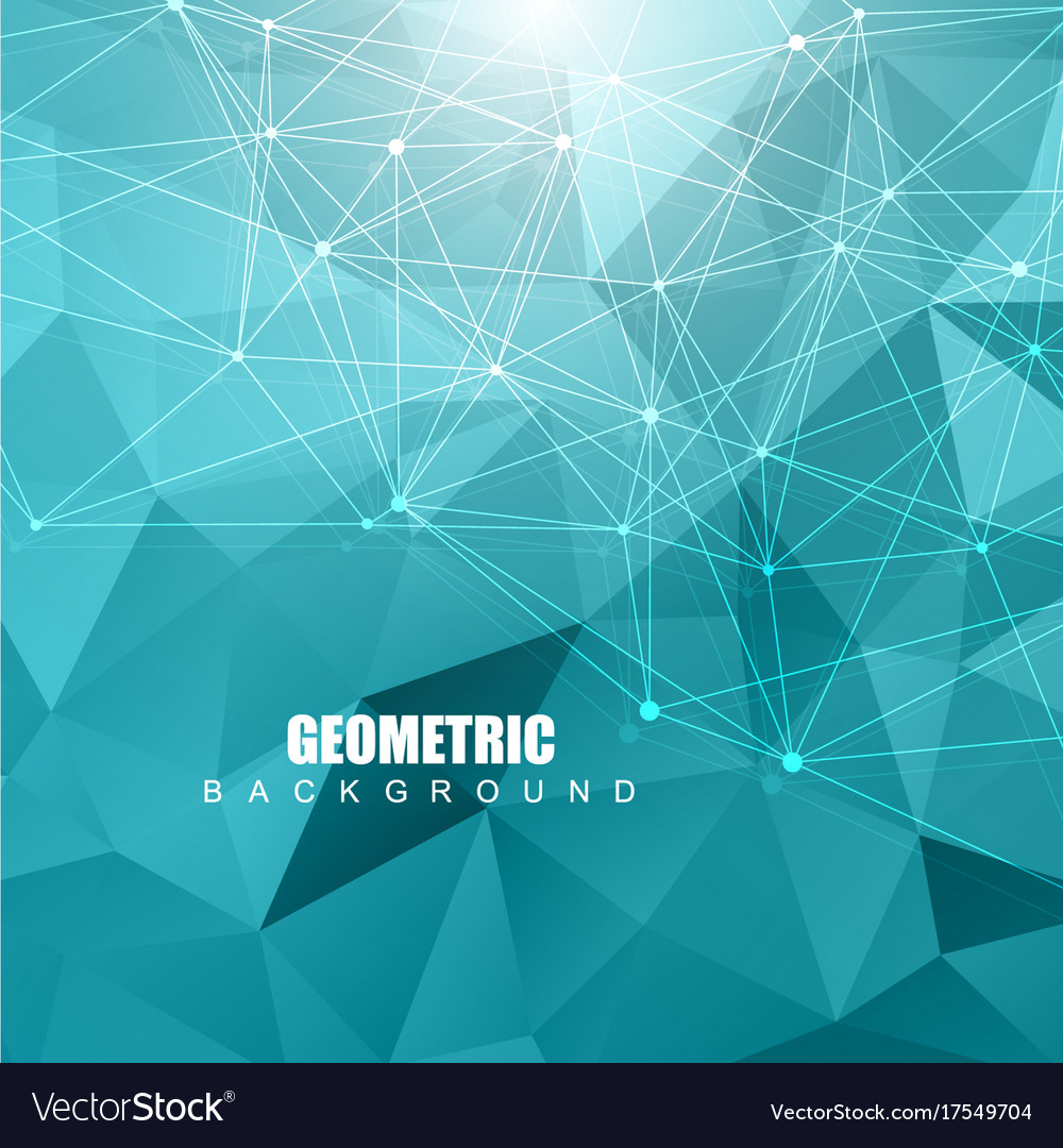 Geometric abstract background with connected line