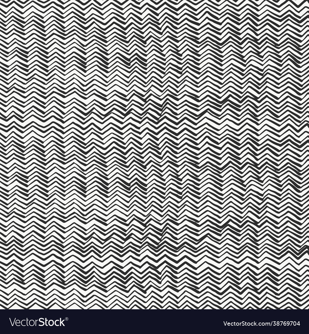 Geometric seamless zigzag line pattern made vector image Geometric seamless zigzag line pattern made