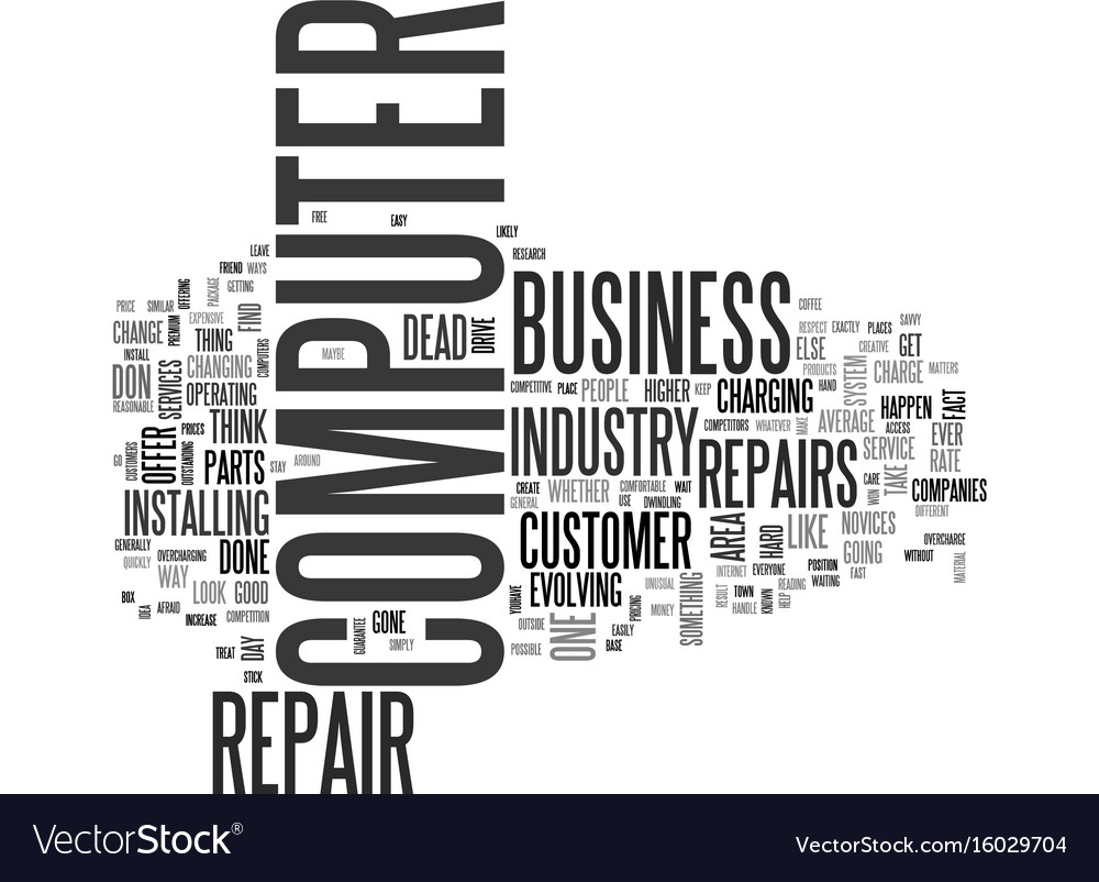 Is the computer repair business dead text Vector Image