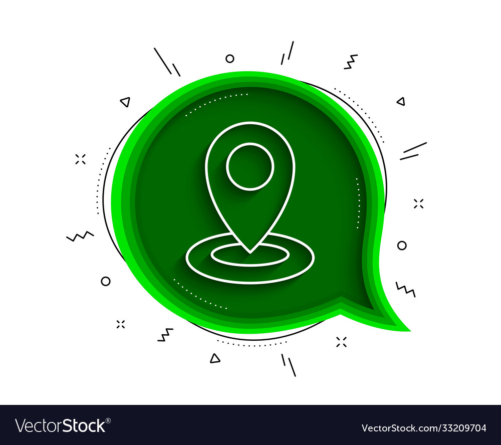Location line icon map pointer sign