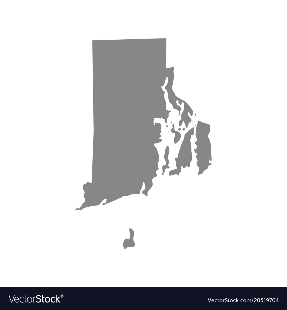 Map of the us state of rhode island Royalty Free Vector