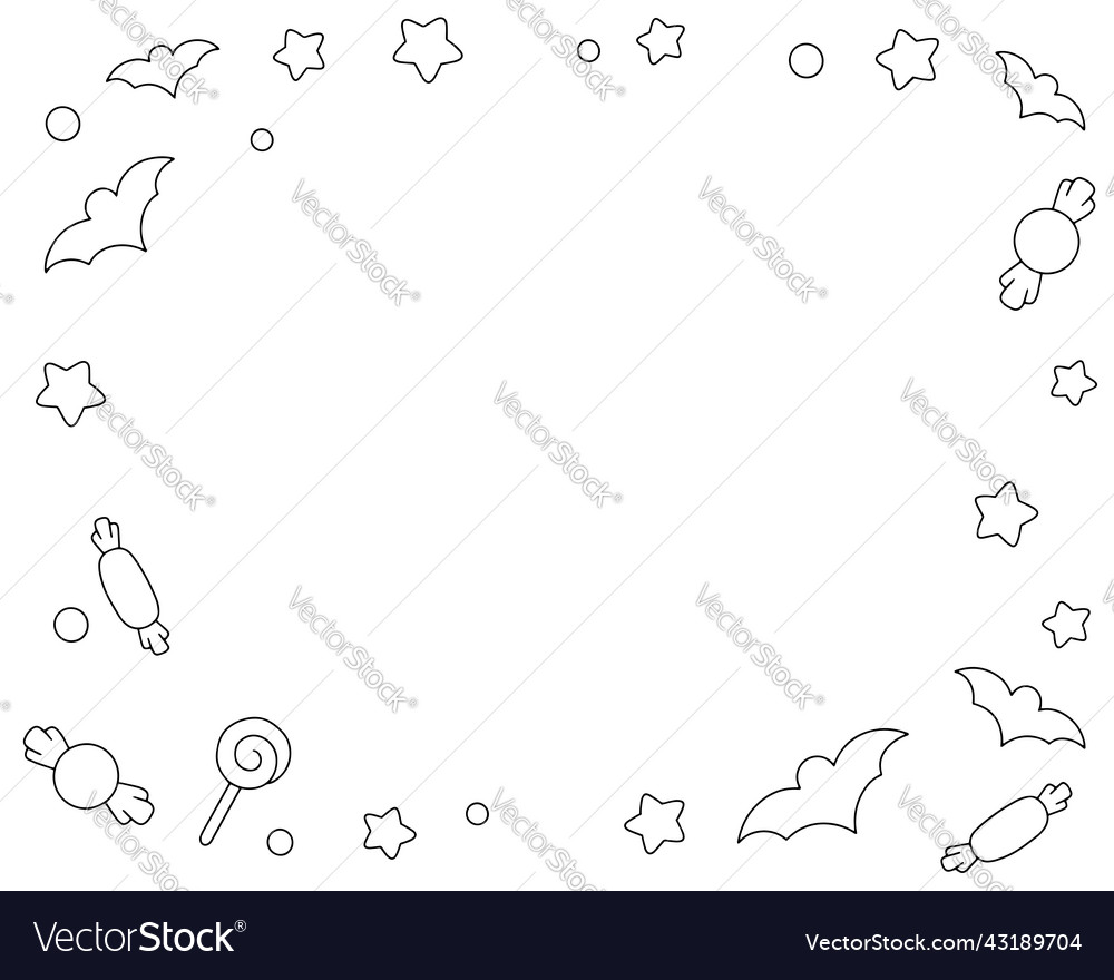 Simple frame halloween theme design element