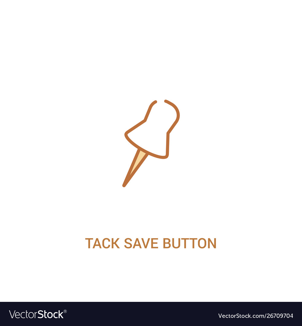 Tack save button concept 2 colored icon simple
