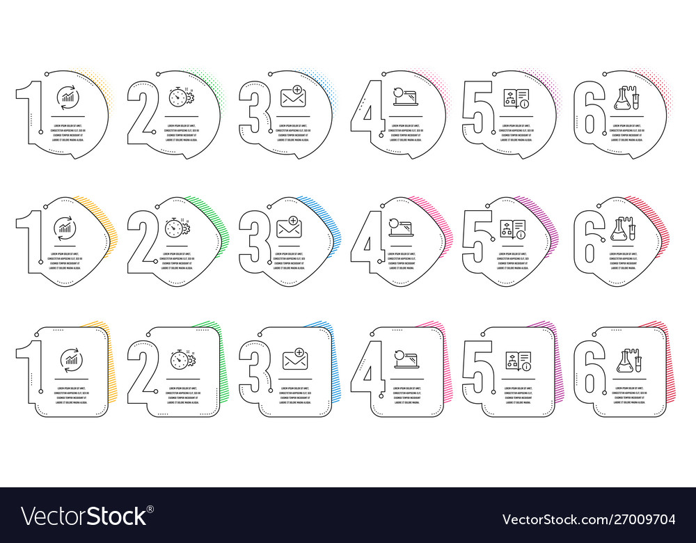 Technical algorithm chemistry lab and new mail vector image Technical algorithm chemistry lab and new mail