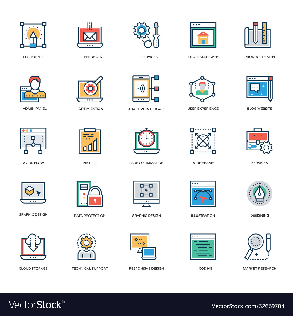 Web design and development icons 3