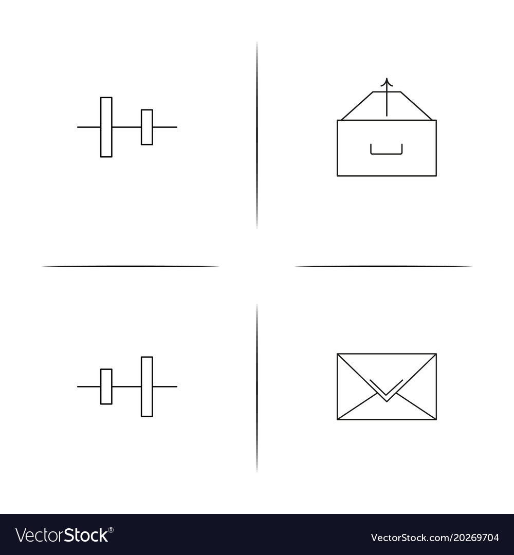 Web linear simple icon setoutline icons