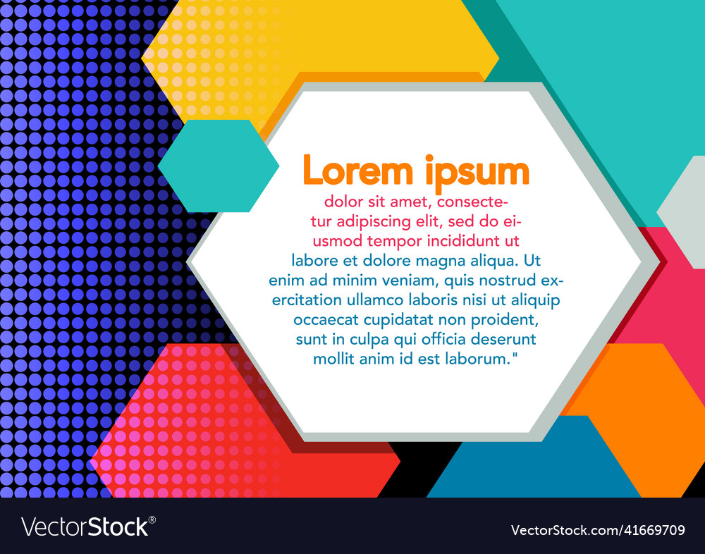 Abstract hexagon background design template vector image Abstract hexagon background design template