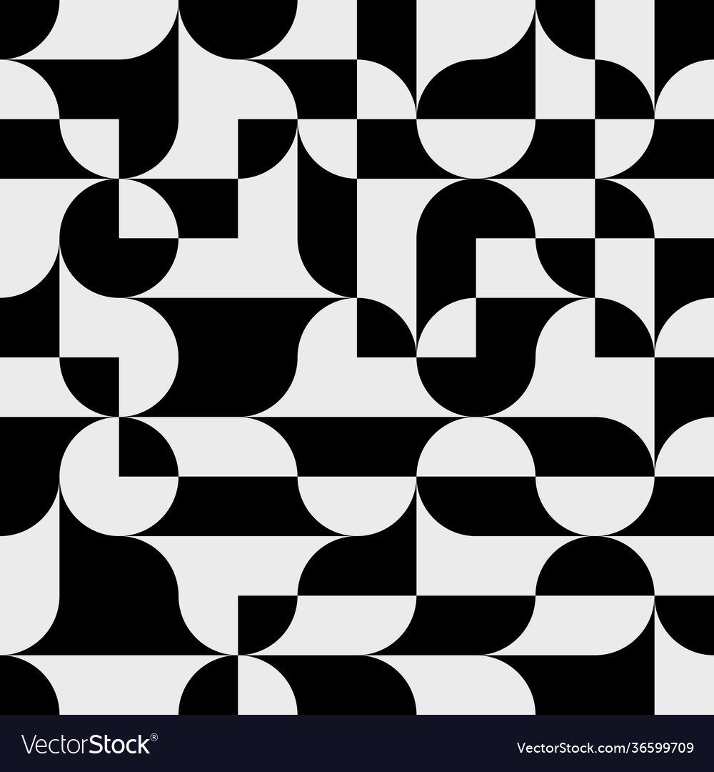 Black and white abstract pattern design vector image Black and white abstract pattern design