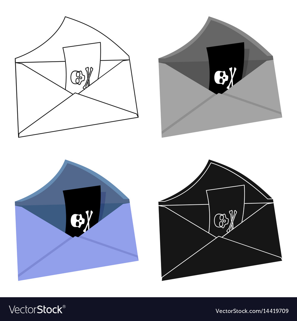 E-mail with key password icon in cartoon style