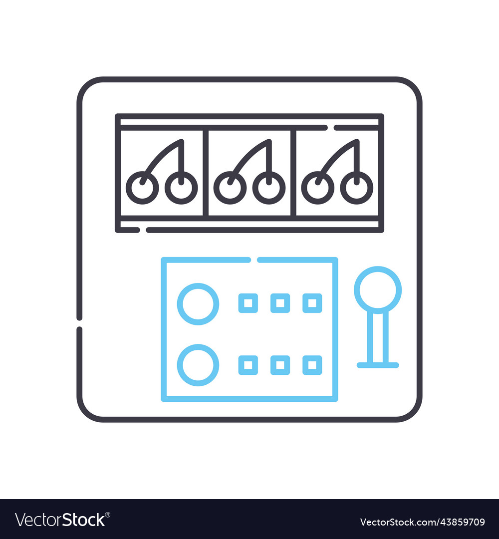 Gambling machines line icon outline symbol