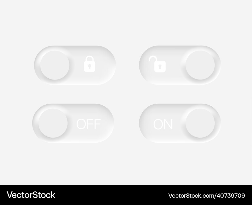 Lock and unlock selector on off selector web Vector Image