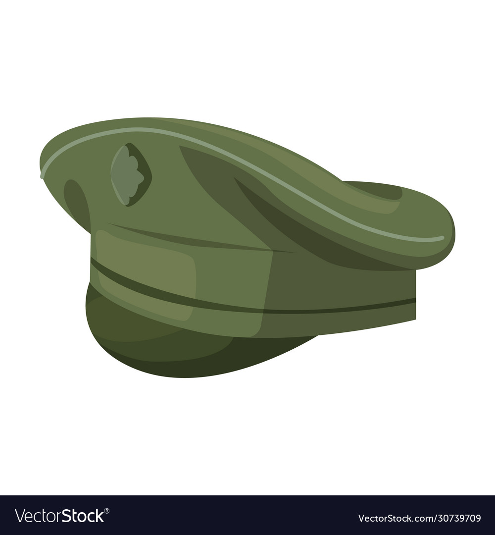 Military cap iconcartoon icon Royalty Free Vector Image