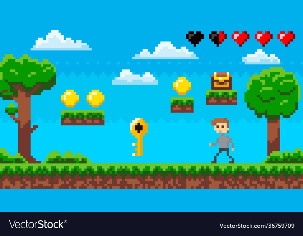 Pixel Adventure Game Interface