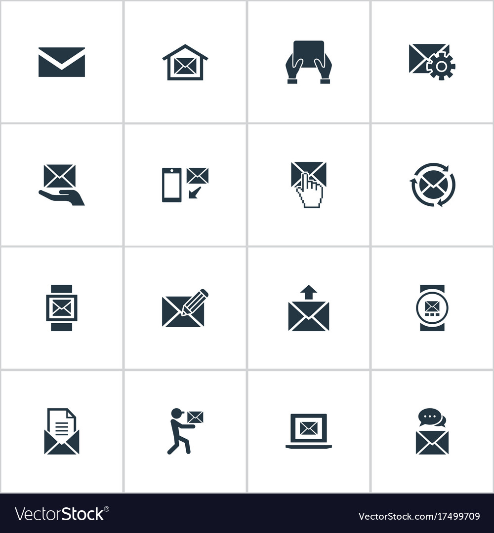 Set of simple message icons