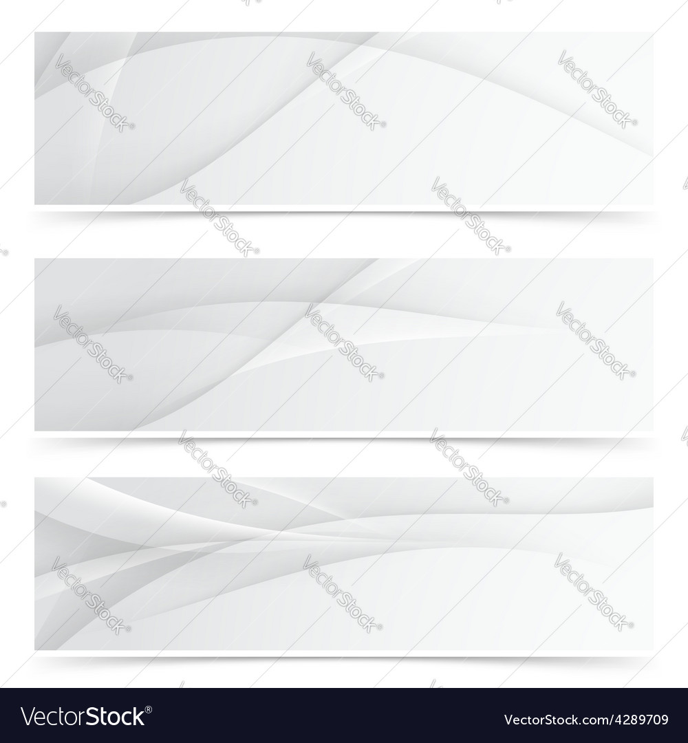 Smooth Gray Wave Header Collection