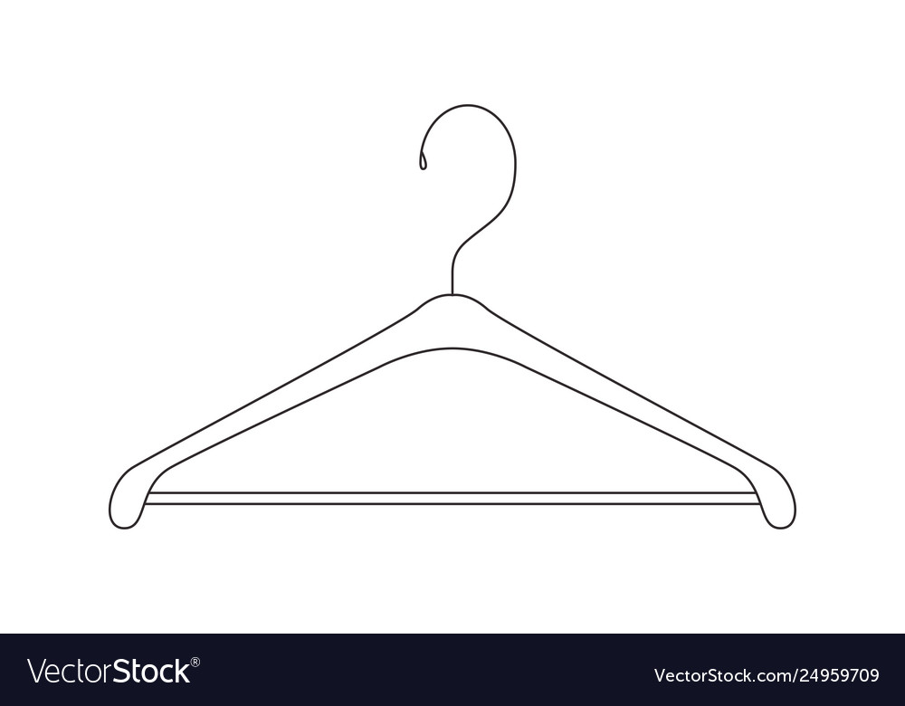 Draht Haken Kleidung Ikone vector image Draht Haken Kleidung Ikone