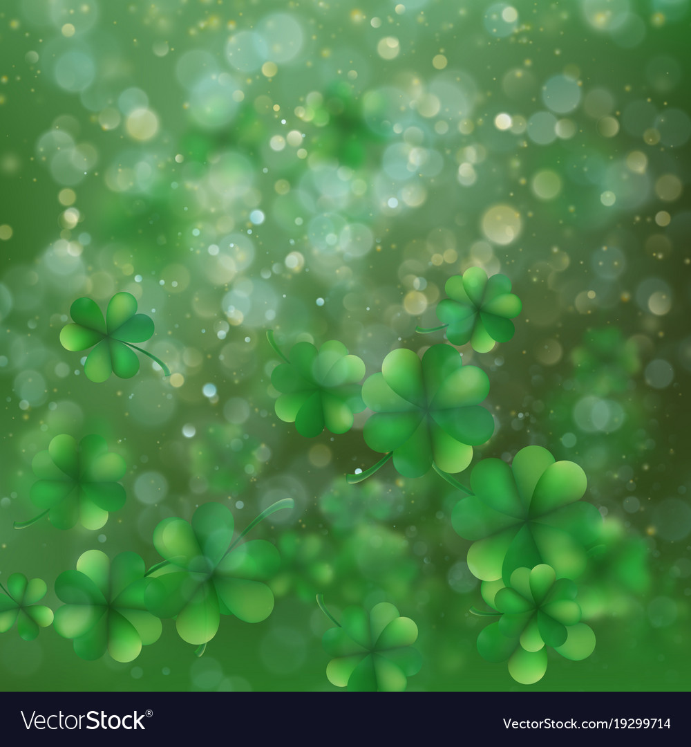 Abstract bokeh blur template with - trifolium
