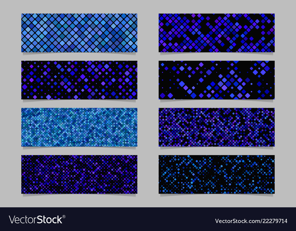 Abstract diagonal rounded square pattern banner