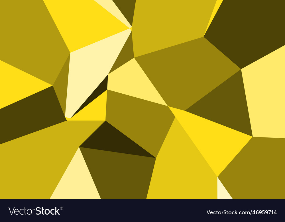 Abstract yellow low polygon triangles pattern vector image Abstract yellow low polygon triangles pattern
