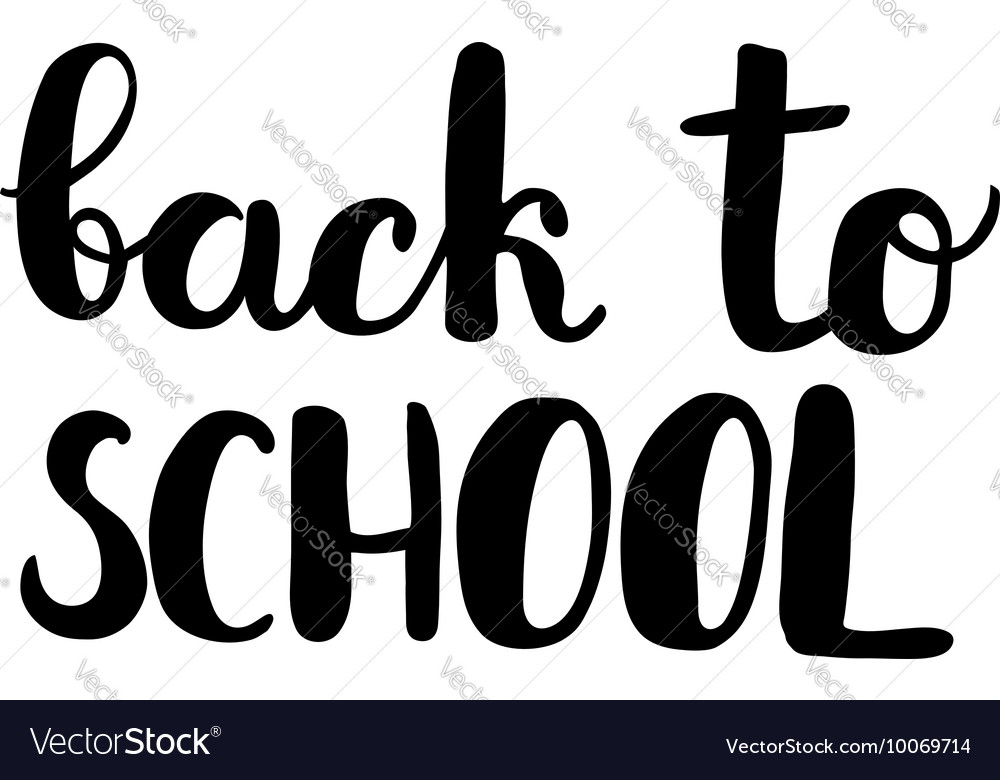 Back to school brush lettering Royalty Free Vector Image