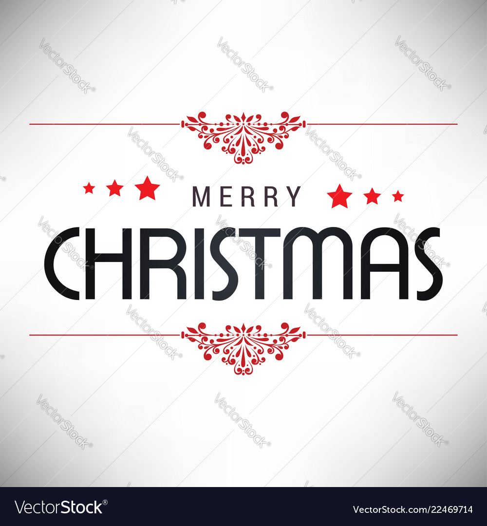 Christmas greetings card with typography