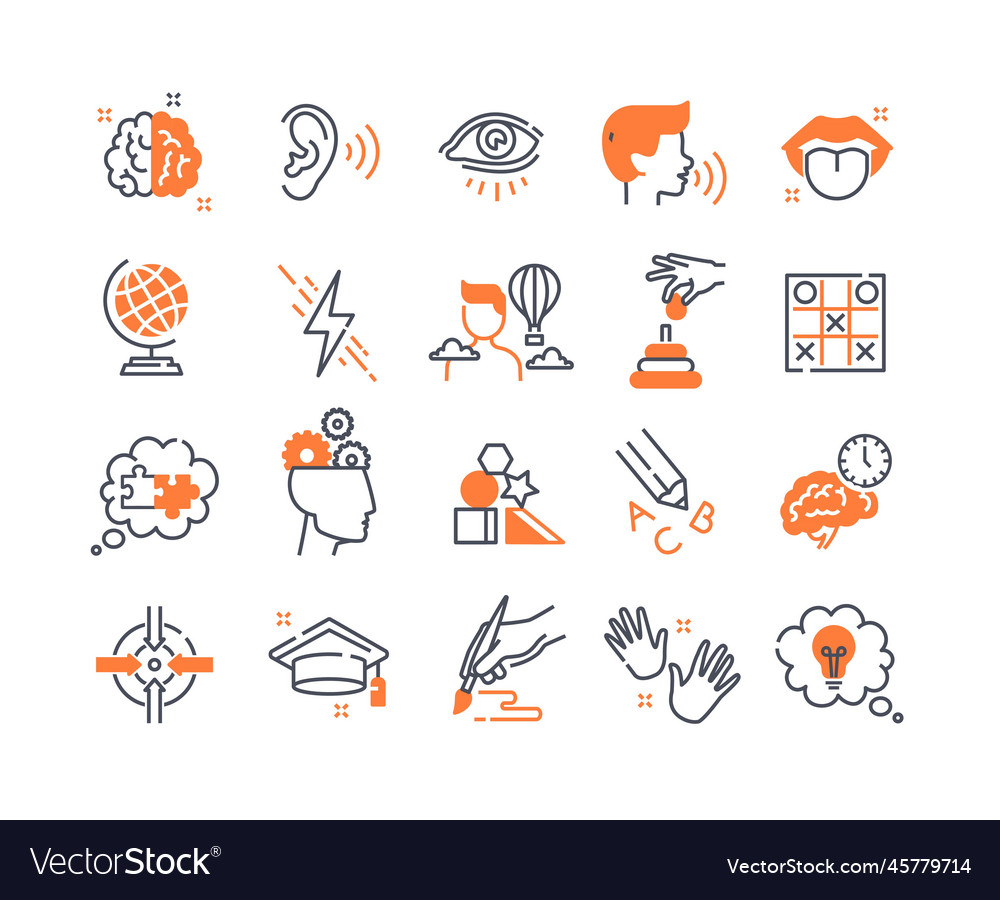 Cognitive Skills Line Icons