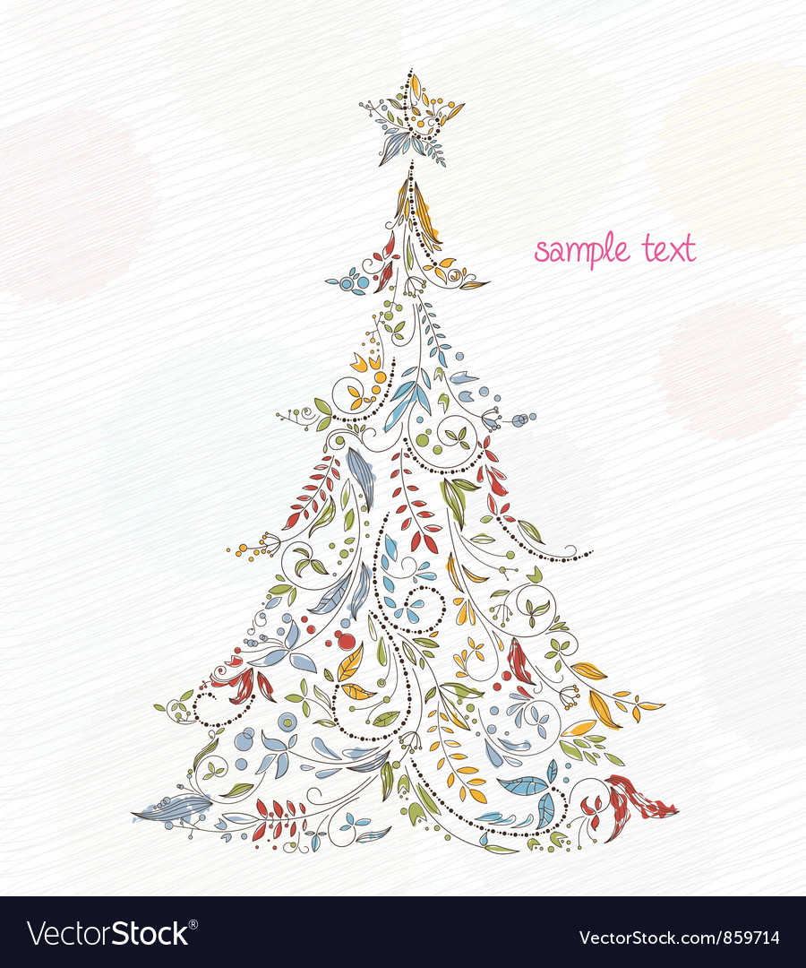 Doodles christmas greeting card Royalty Free Vector Image