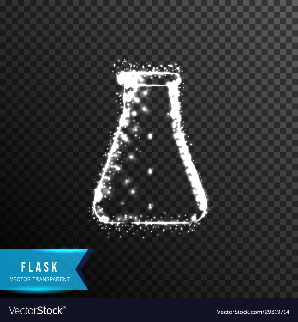 Flask from connecting dot and line light effect