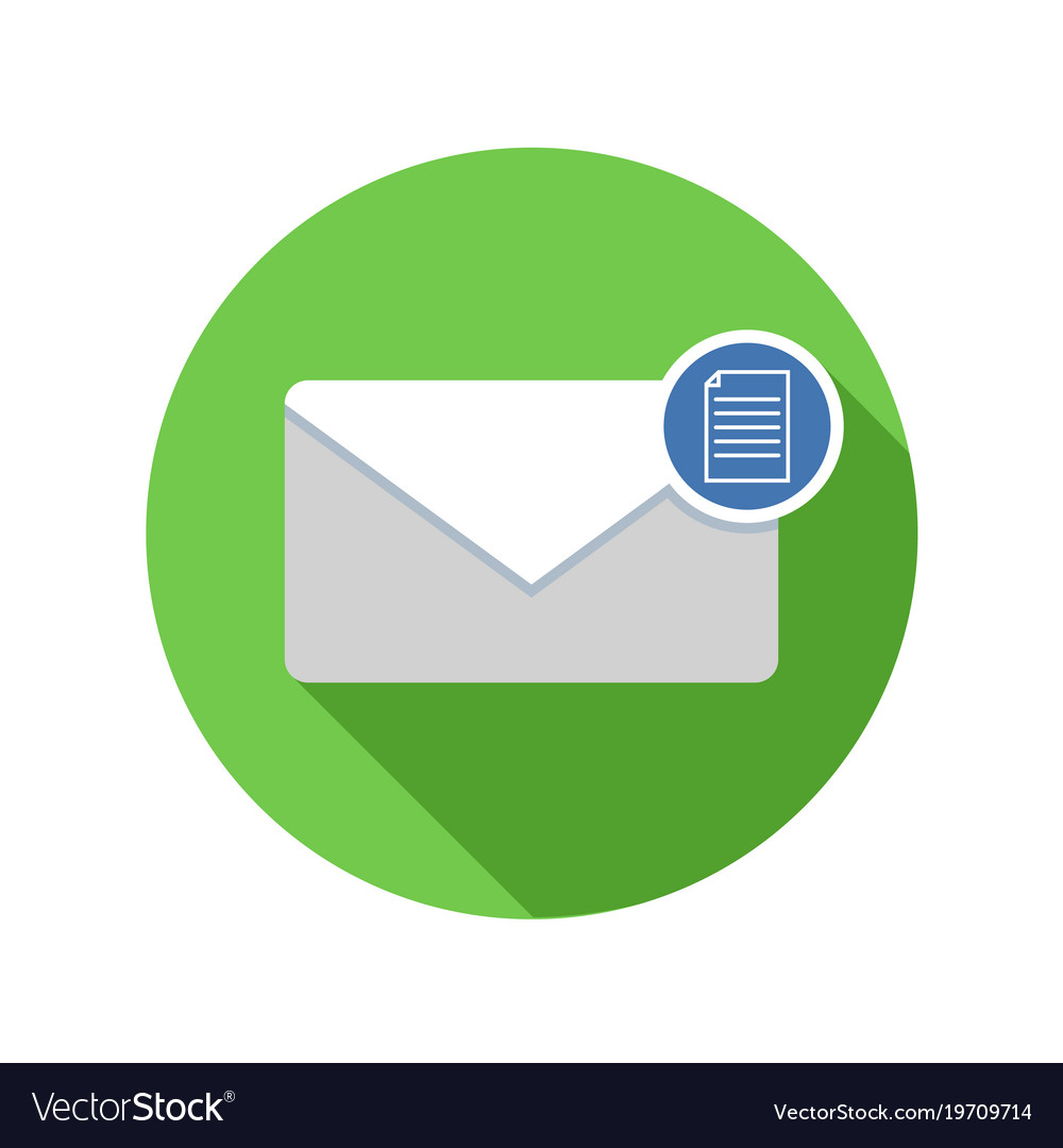 Mail options icon email with long shadow